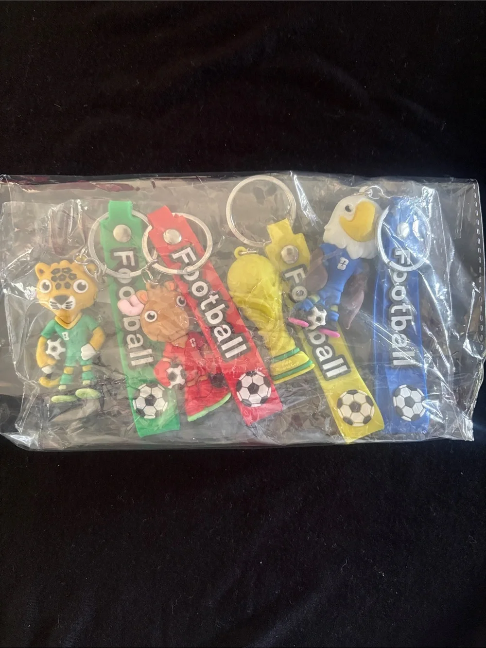 FIFA World Cup Mascots Football Soccer Character Keychain Set